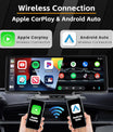 NOEIFEVO C200 10,26 inch CarPlay-scherm, Draagbare autoradio compatibel met Apple CarPlay & Android Auto, IPS touchscreen, 4K dashcam, 1080P achteruitrijcamera, Siri, GPS-navigatie, Bluetooth, MirrorLink, FM