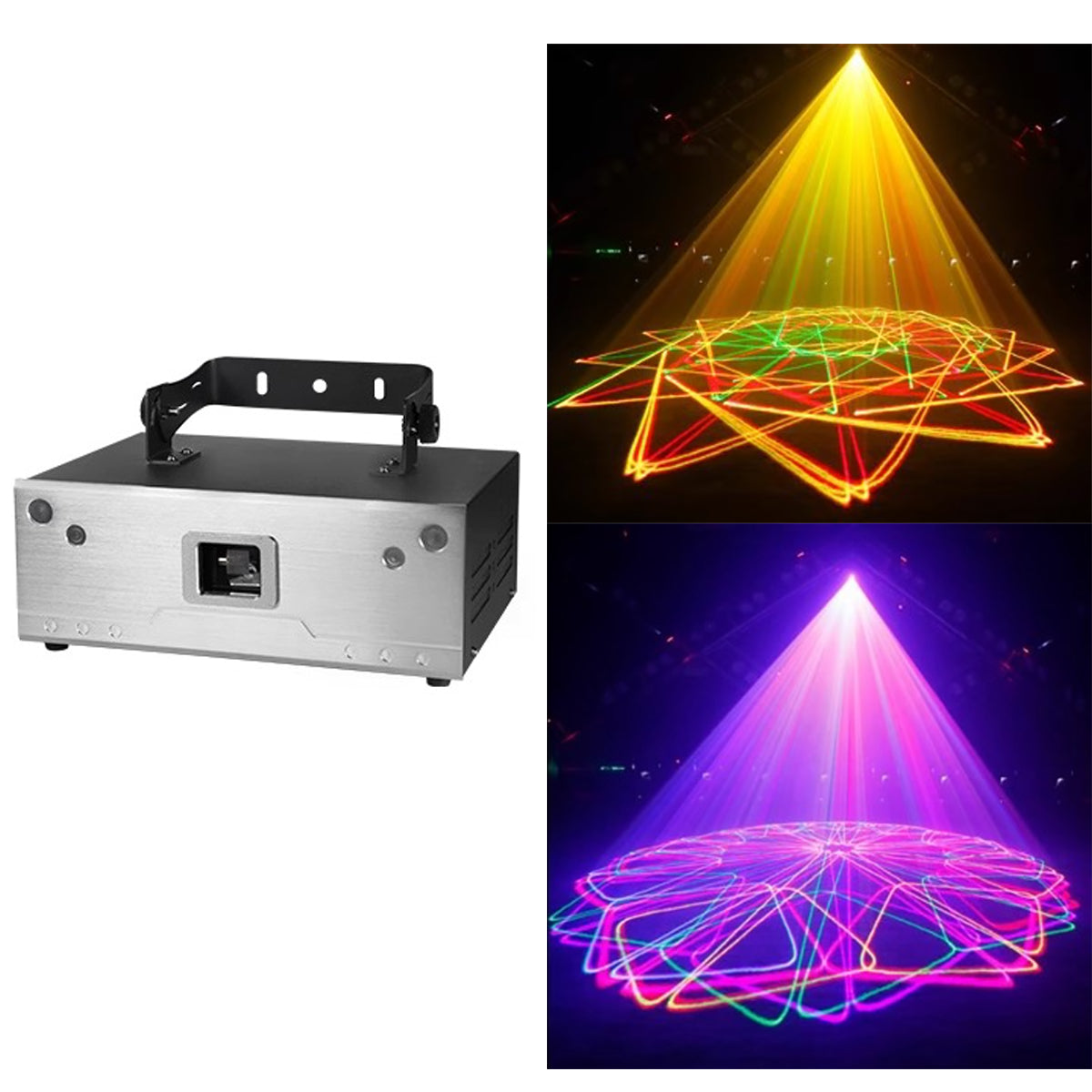 2W lumière laser fantôme en couleur, éclairage de scène professionnel, adapté au KTV, aux bars, aux clubs de nuit et aux spectacles sur scène